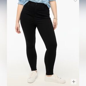 J Crew 9” high-rise toothpick jean in black